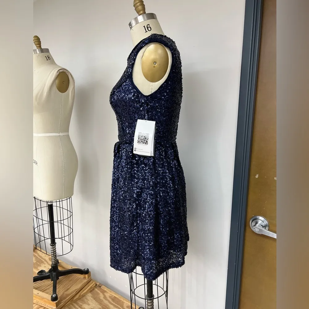 Emerald Sundae Sapphire Blue Sequin Dress XL - Image 2