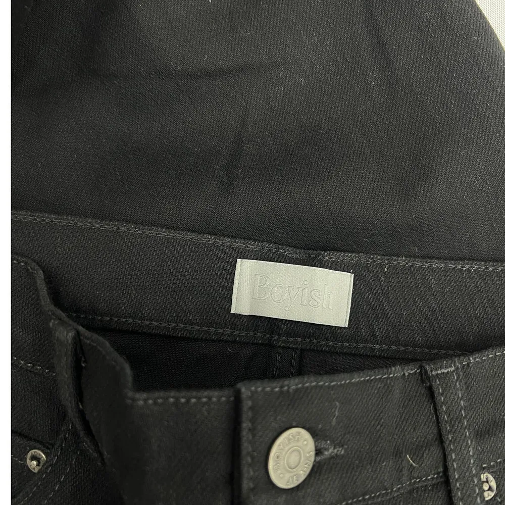 Boyish Zachary High Rise Skinny Jean in Black Beauty size 27 - Image 7