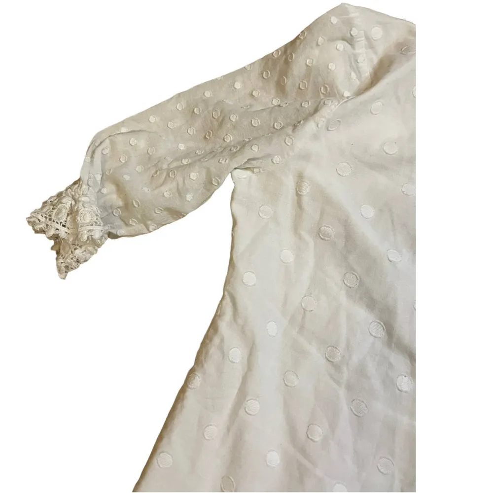 Long sleeve white dress size M - Image 9