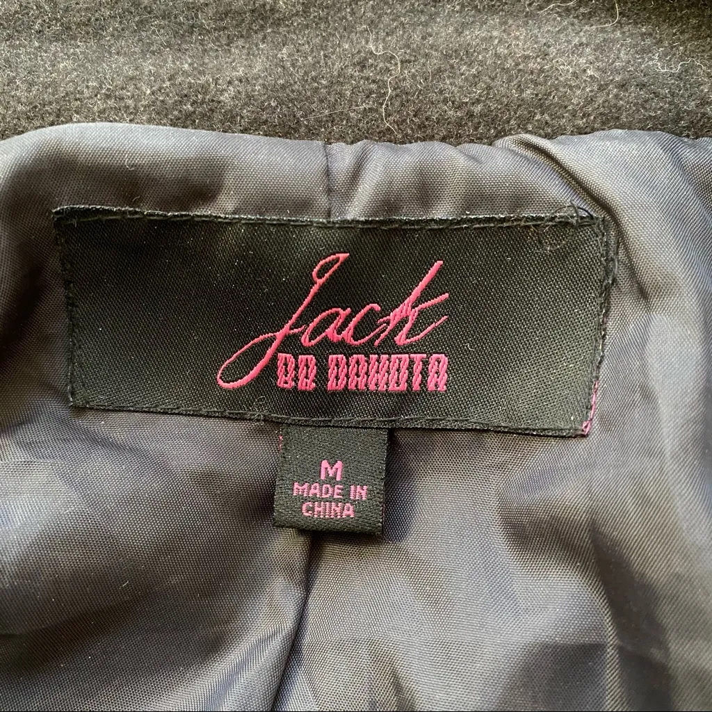 Jack by BB Dakota Snap Front Peacoat Jacket Dark Charcoal Gray Size Medium - Image 8