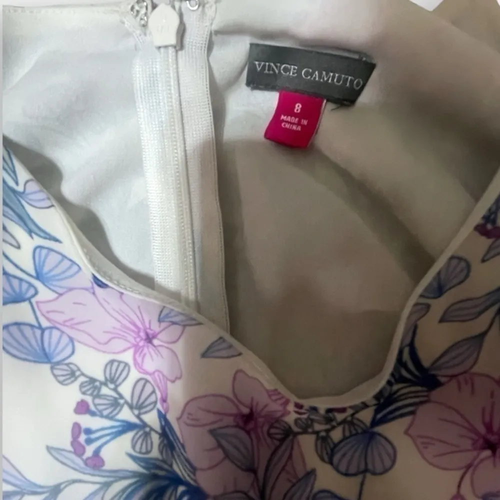 Vince Camuto Spaghetti-Strap Pastel Floral Ruffle Midi Dress, Women’s Size 8 - Image 9