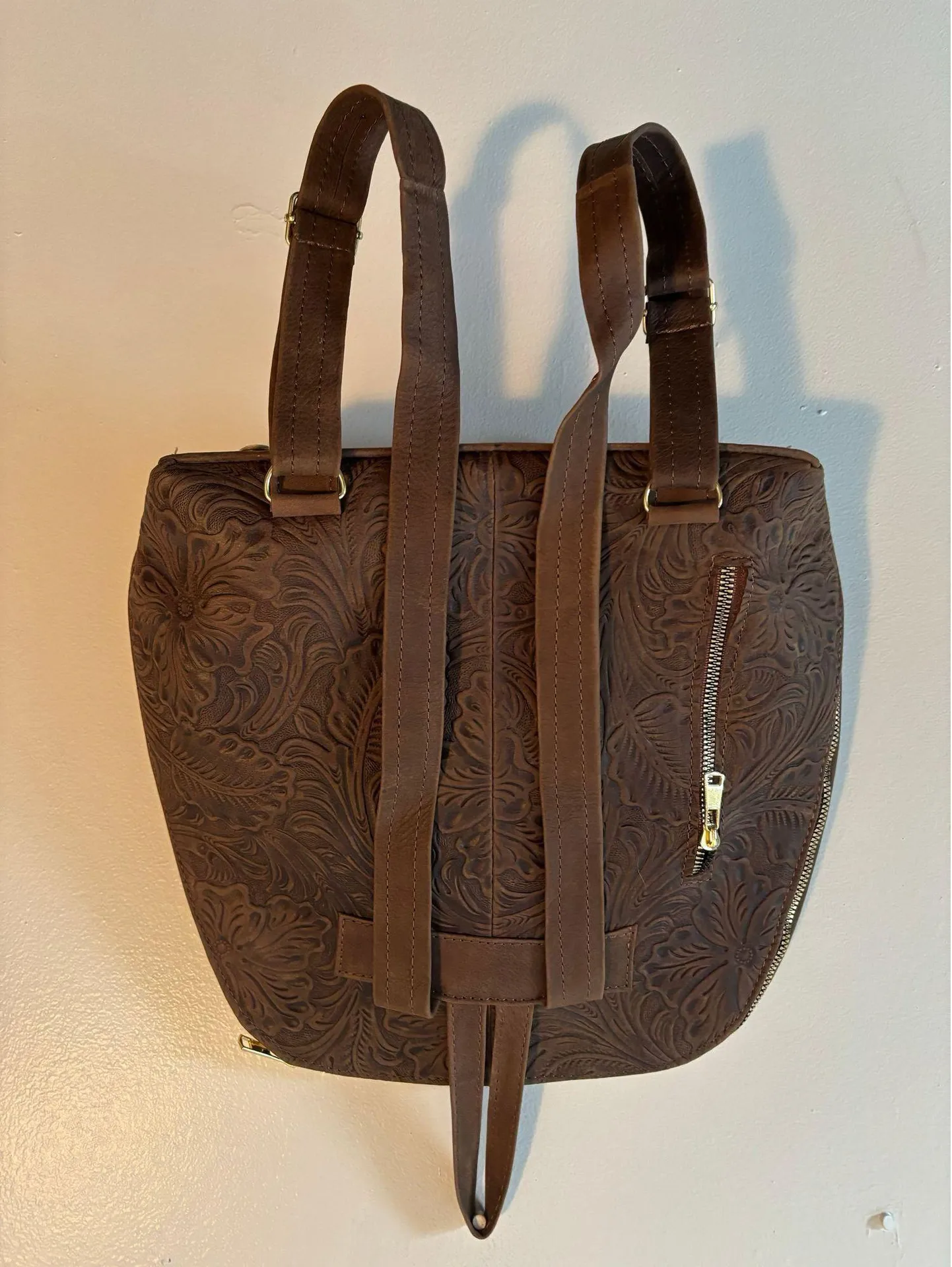 Genuine Leather Cowhide Backpack - Image 2