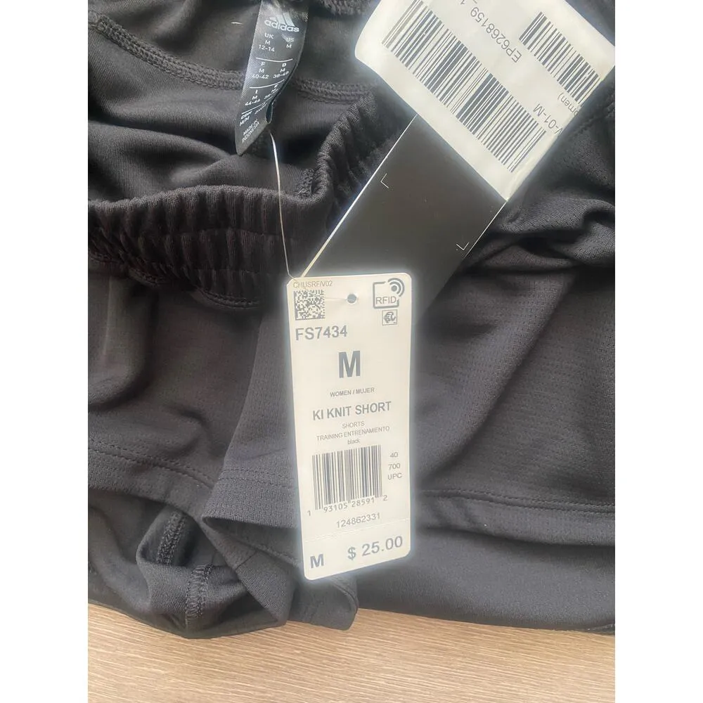 NWT Adidas Logo Black Knit Short‎ Size Medium - Image 3