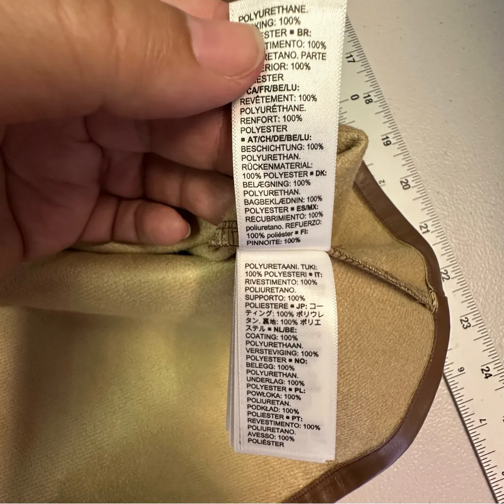 The Drop | Chic Brown Faux Leather Dress Size M - Image 7