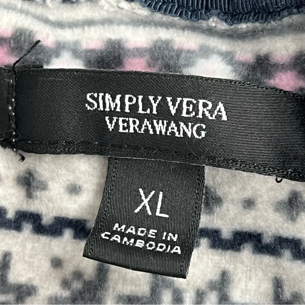 Simply Vera Vera Wang xl Soft Fleece Loungewear Hoodie kangaroo pocket velour - Image 6