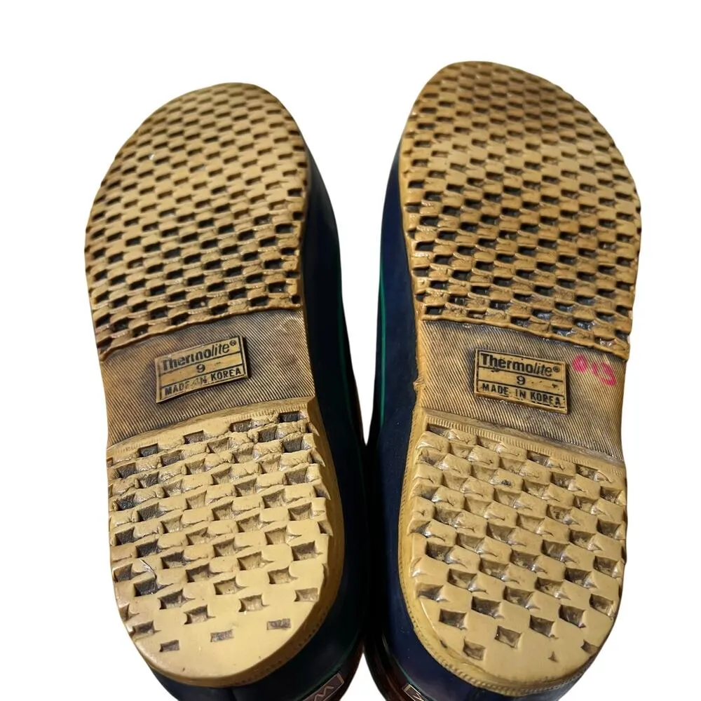 Vintage Woodstock Sorority Duck Boots Waterproof Rubber Sole Women's Size US 9 Blue - Image 8