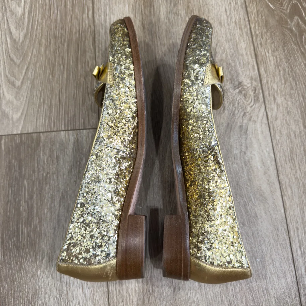 Kate Spade  Gold Glitter Cora Loafers Flats Size 7.5 - Image 5