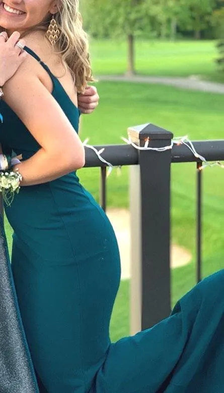 Lulus Emerald Green/ Blue Dress - Image 2