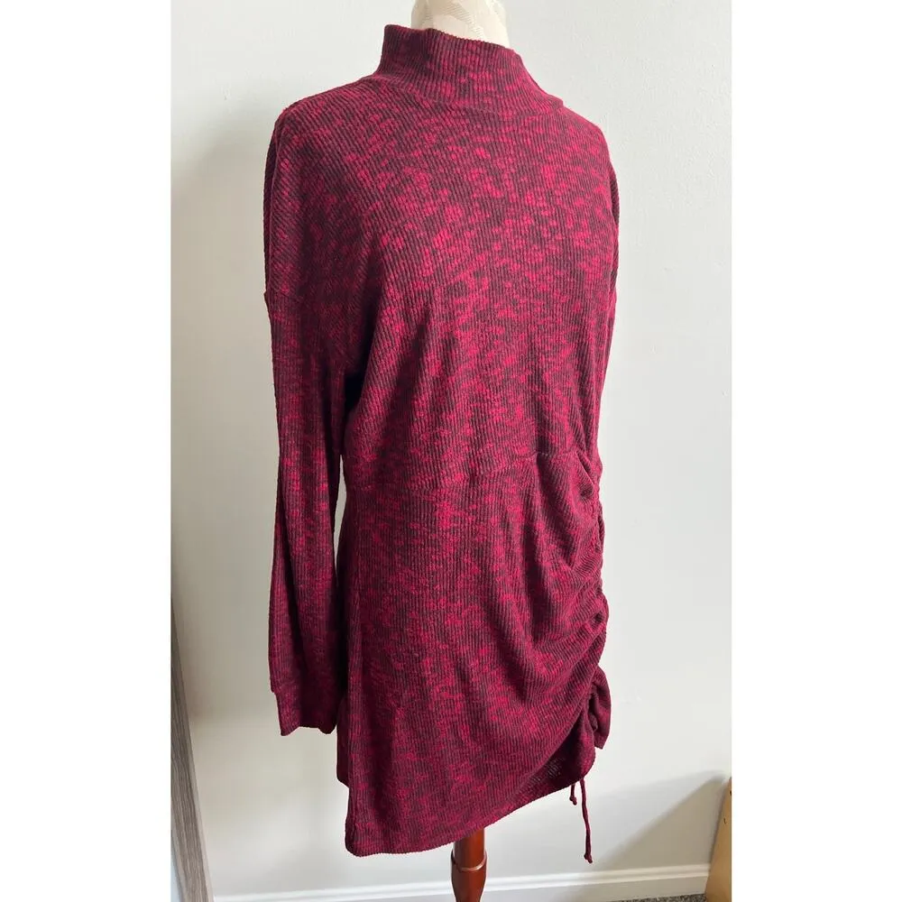 Xhilaration Sweater Dress NWT Mock Neck Rouched Waist XXL - Image 2