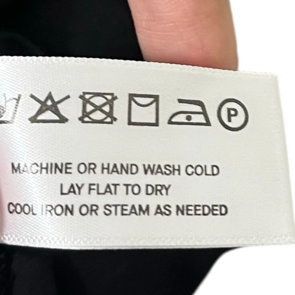 Modern Citizen Alondra Tiered Mini Dress Extra Small Black Cotton Party - Image 8