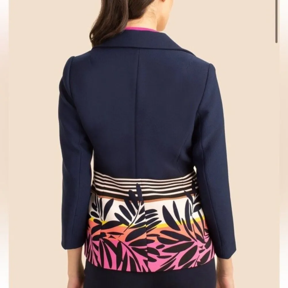 💕TRINA TURK💕 Beacon Blazer ~ Beach Side Abstract Tropical Print 14 NWT - Image 6