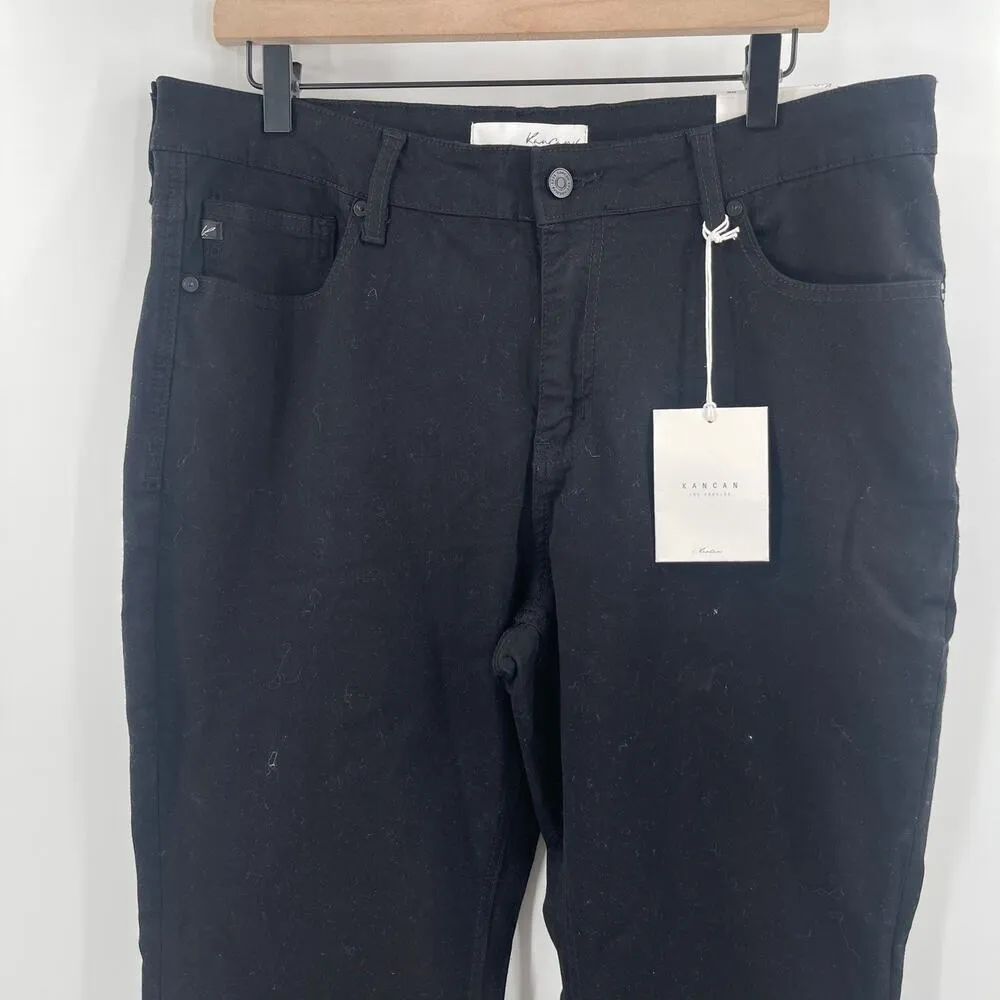 KANCAN Jeans Size 16W Denim Black NWT Mid Rise Cotton Stretch Flare Curvy Plus - Image 11
