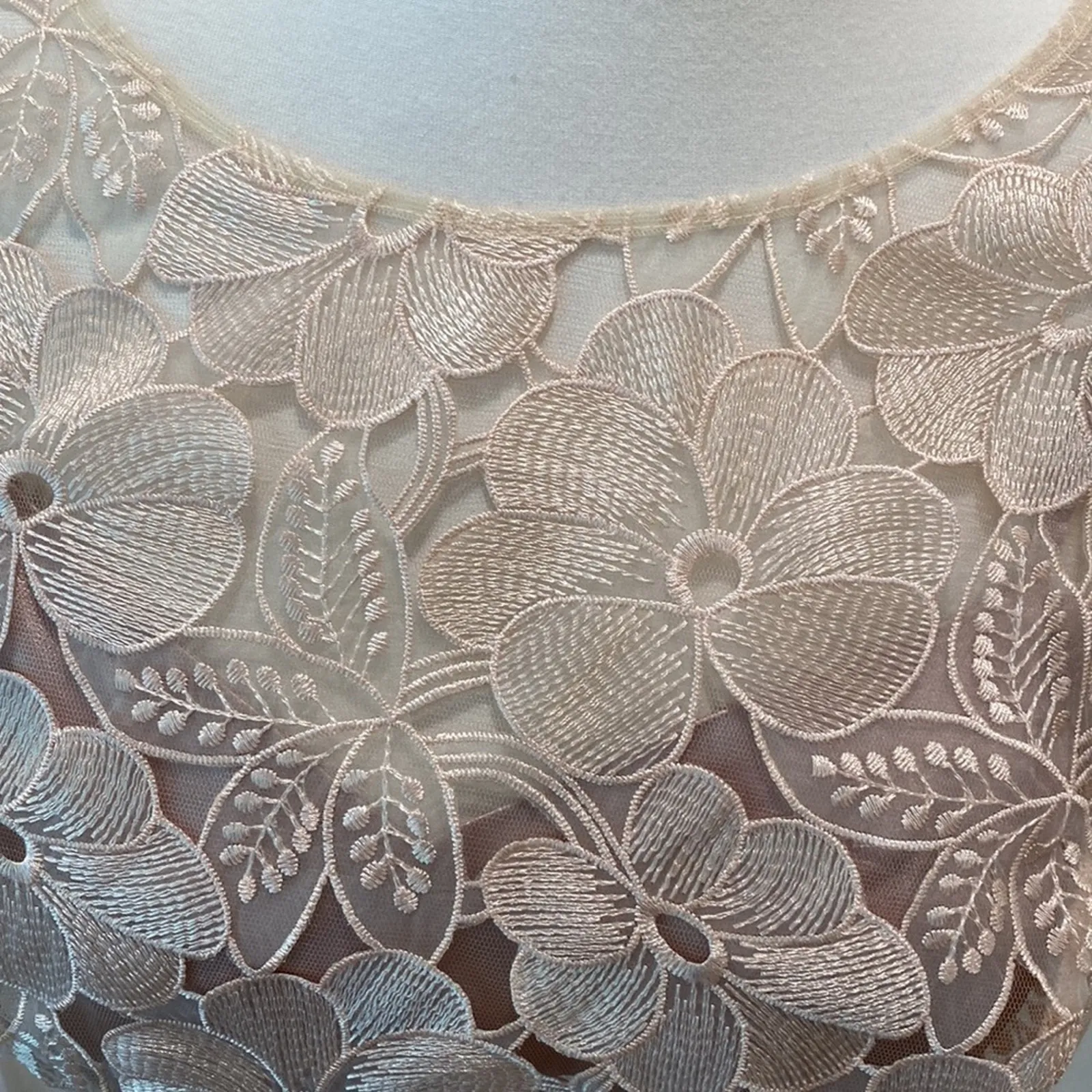 Plus Size Cocktail Dress 18 Retro Semi Formal 18W Party Elegant Beaded Special Pink - Image 9