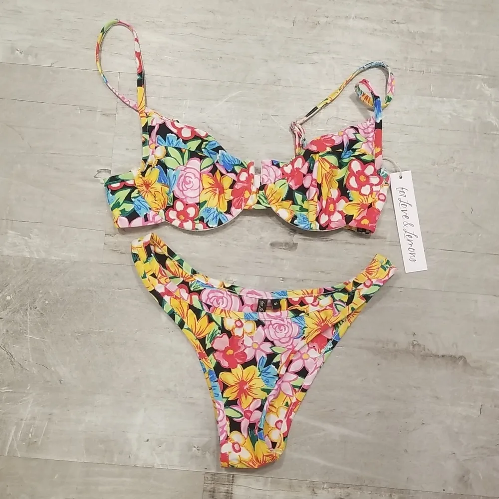 💕FOR LOVE AND LEMONS💕 Tiana Underwire Bikini ~ Floral Print Small S NWT - Image 7