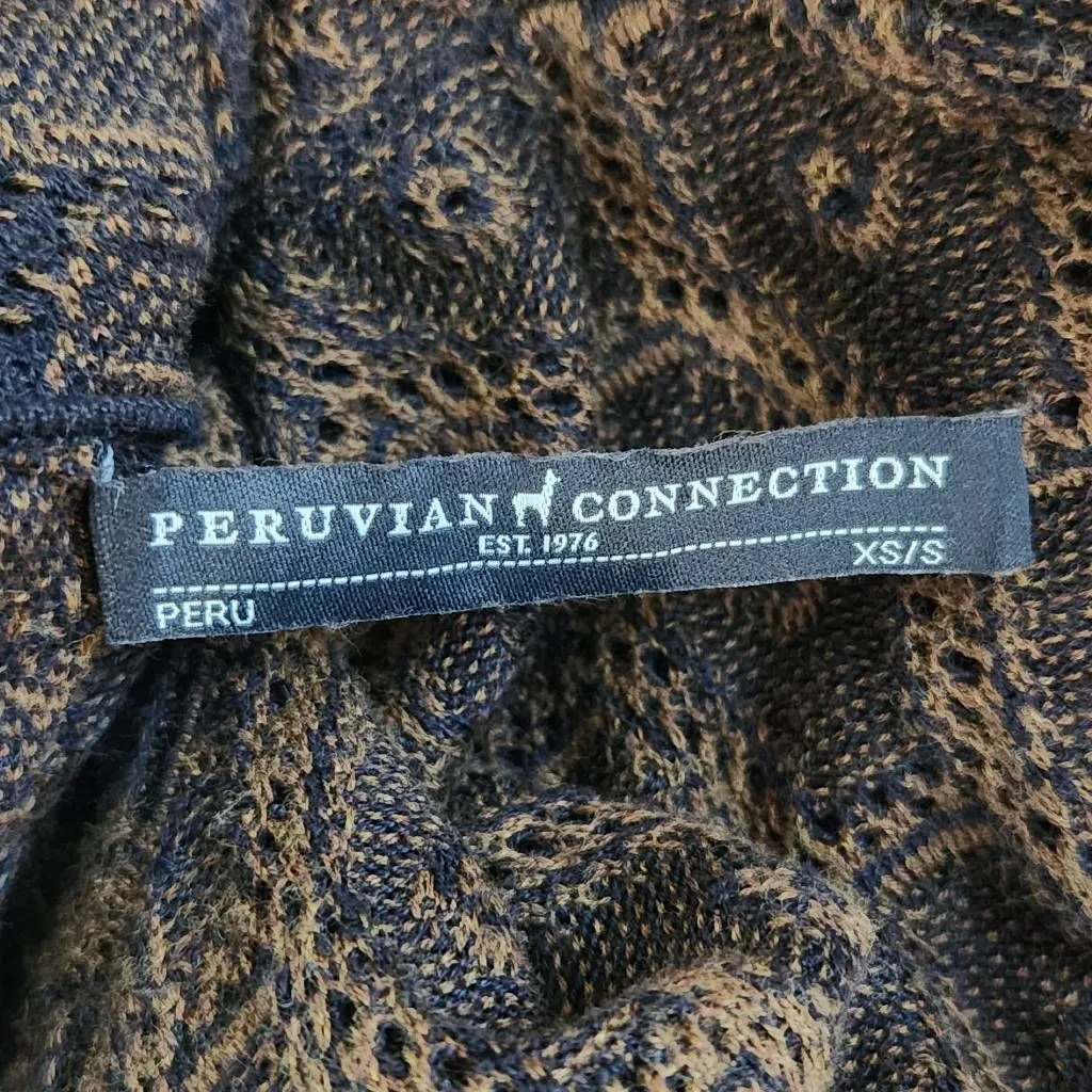 Peruvian Connection Brown Knit Turtleneck Size XS/Small Brown Turtleneck Tunic - Image 5