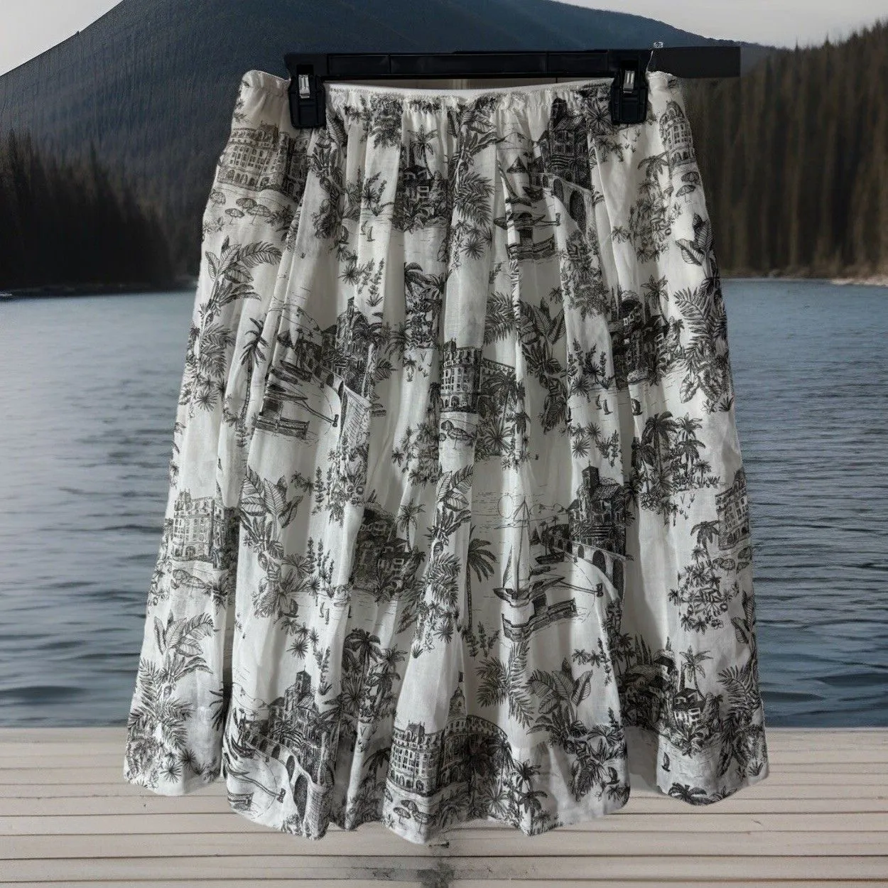 Chic Tommy Bahama Marceau Toile Skirt‎ Beach Hawaii Vacation Boho Women’s Sz SP - Image 2