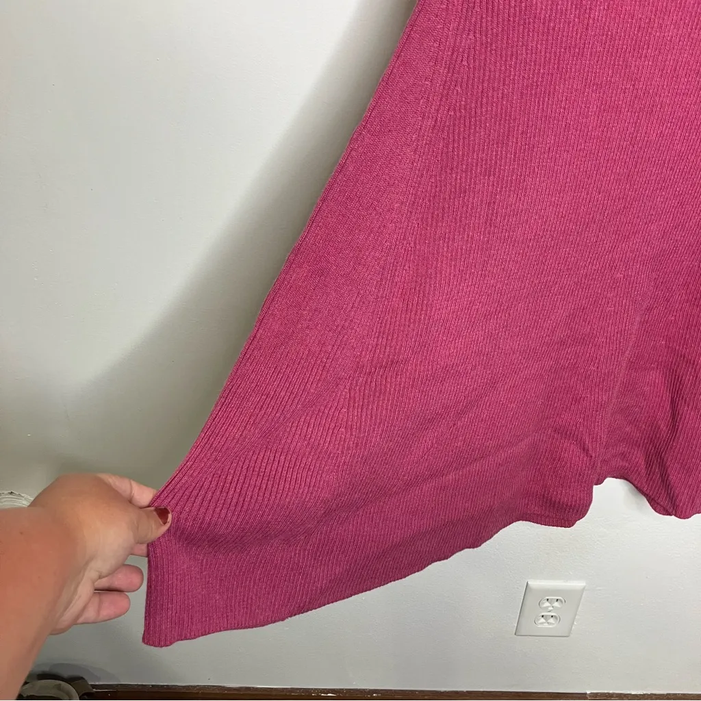 Gap pink ribbed flare sweater dress women’s size medium new with tags - Image 4