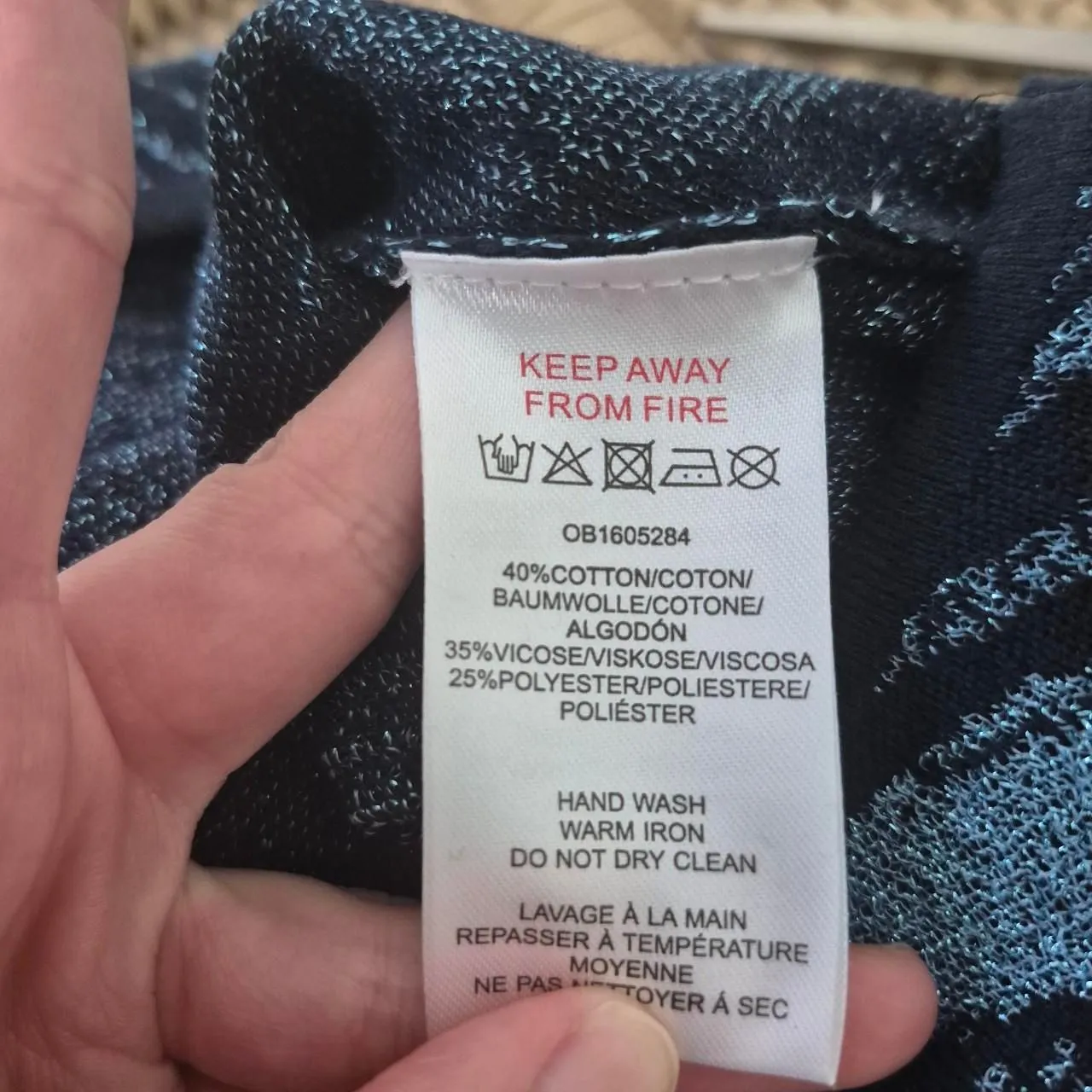 Anthropologie Maeve Sapphire Blue Cropped Marble Vest One Size NWT - Image 5