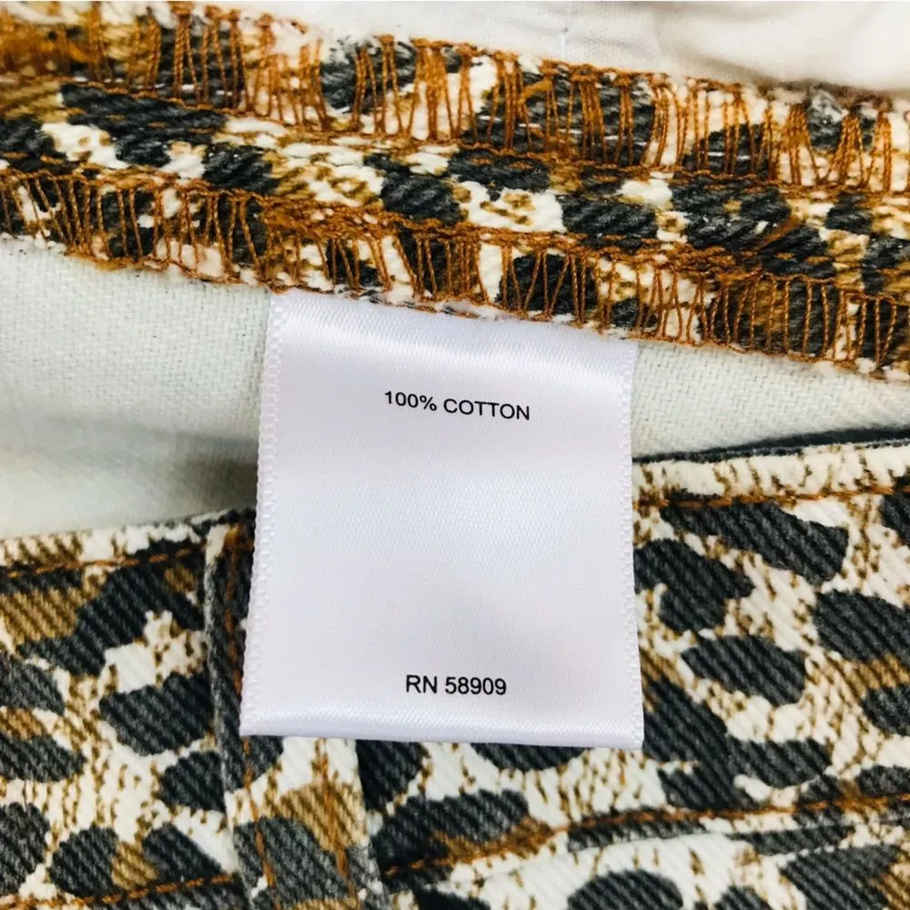 CHELSEA & VIOLET Leopard Print Daisy Duke Frayed Cutoff Shorts Size 30 New‎ - Image 8