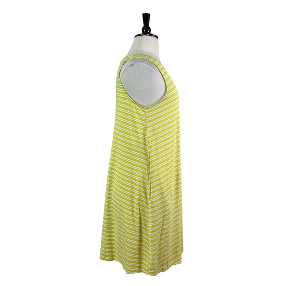 Time and Tru Tee Shirt Dress Swing Sleeveless Pockets Yellow New Women’s Size XL - Image 3