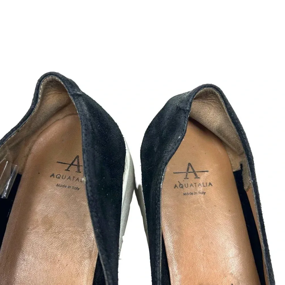 Aquatalia‎ Slip On Sneakers Loafer Lug Sole Leather Suede Black Size US 9 - Image 9