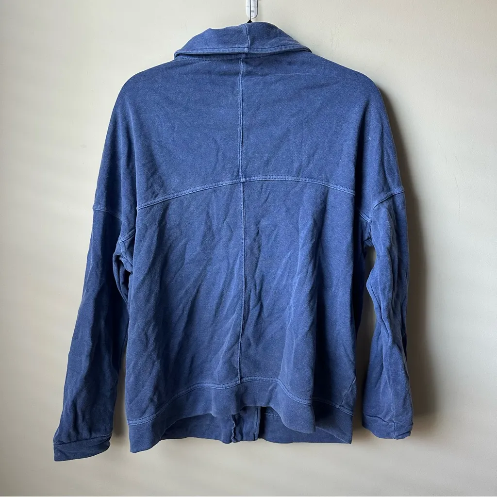 Poetry Fashion Hemp & Organic Cotton Jersey Jacket Blue Size 4 sustianable - Image 4