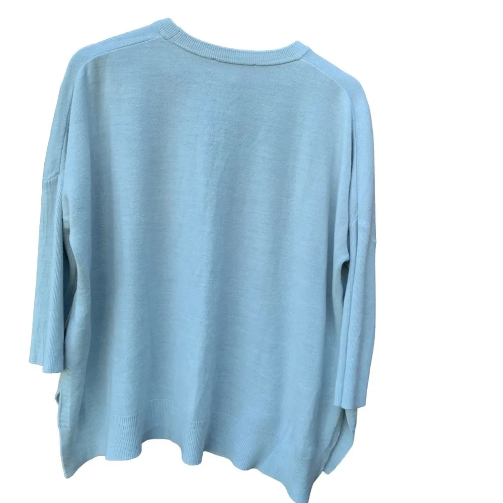 PHILOSOPHY baby blue oversized knit sweater size medium - Image 2
