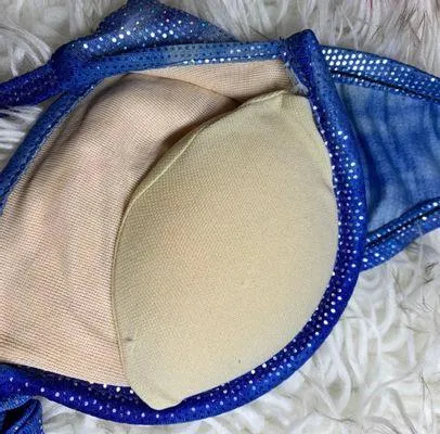 Studio Vintage Bikini Top Shimmer Blue tie - Image 10