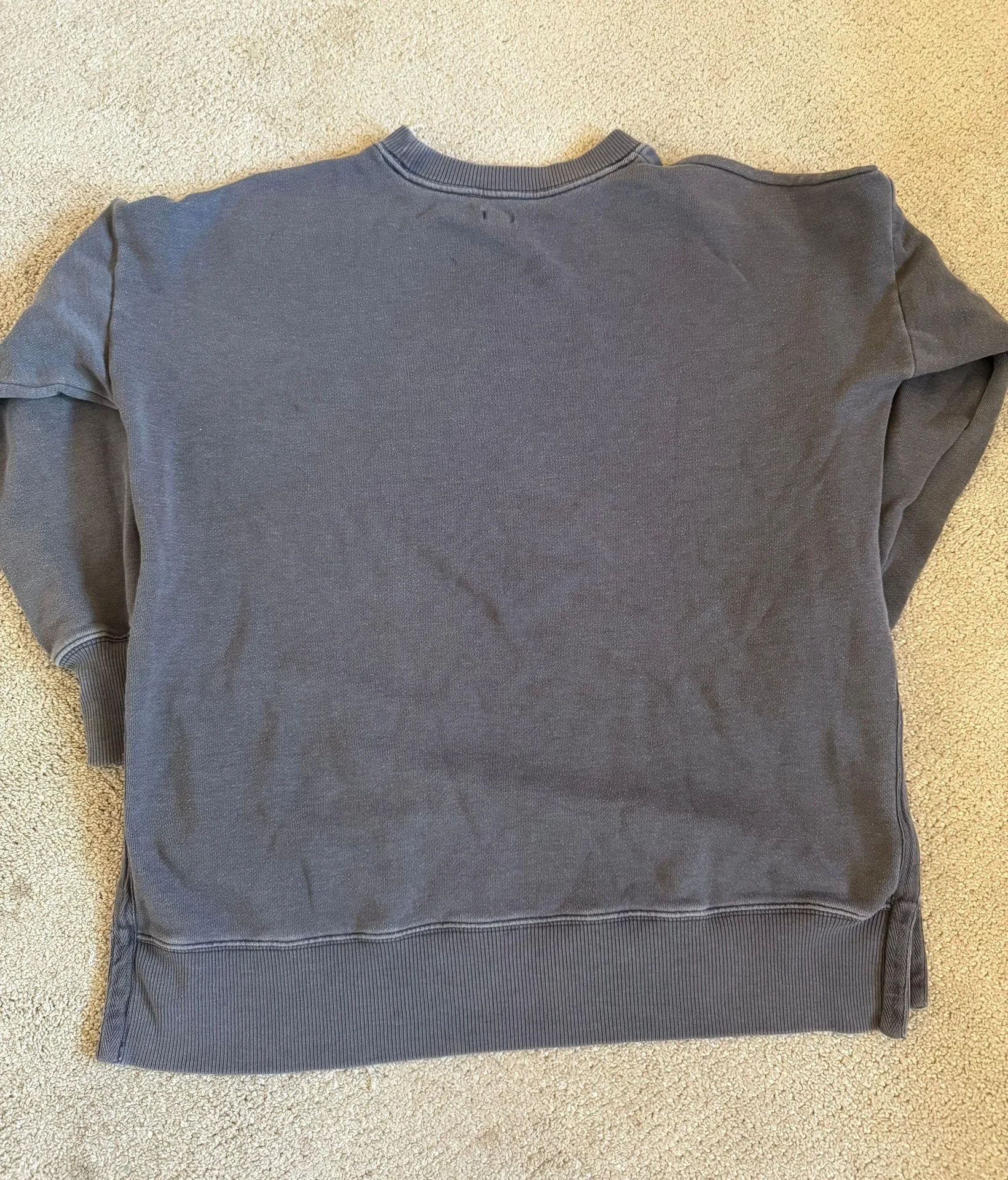 Oversized Gray Crew Neck Sweatshirt - Image 4