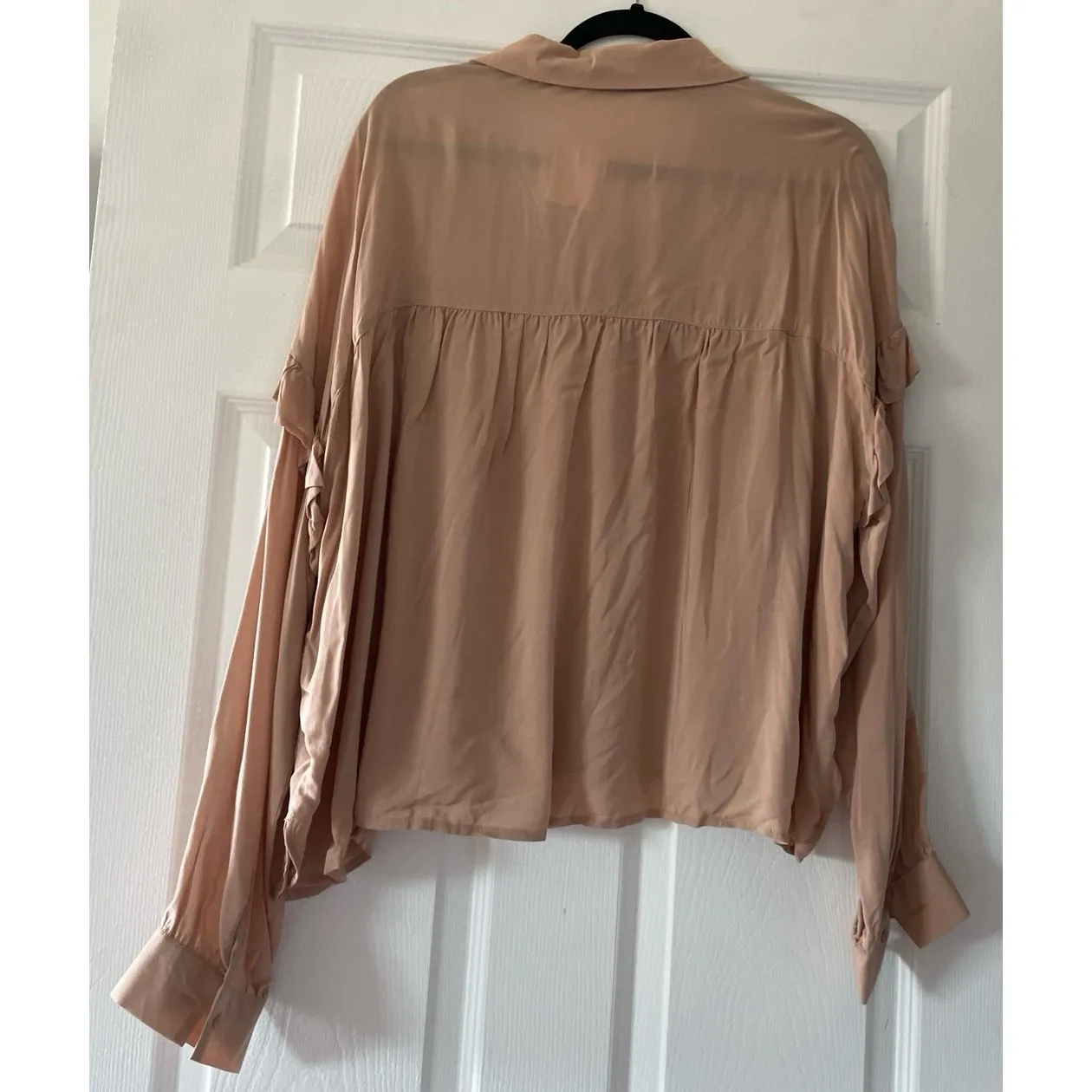 Socialite Champagne button down‎ babydoll top - Image 5