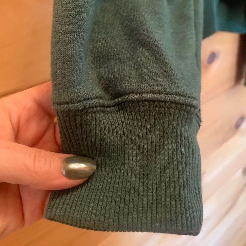 American Eagle Womens M Pullover Long Sleeve Shawl Collar Sweatshirt Green - Image 4