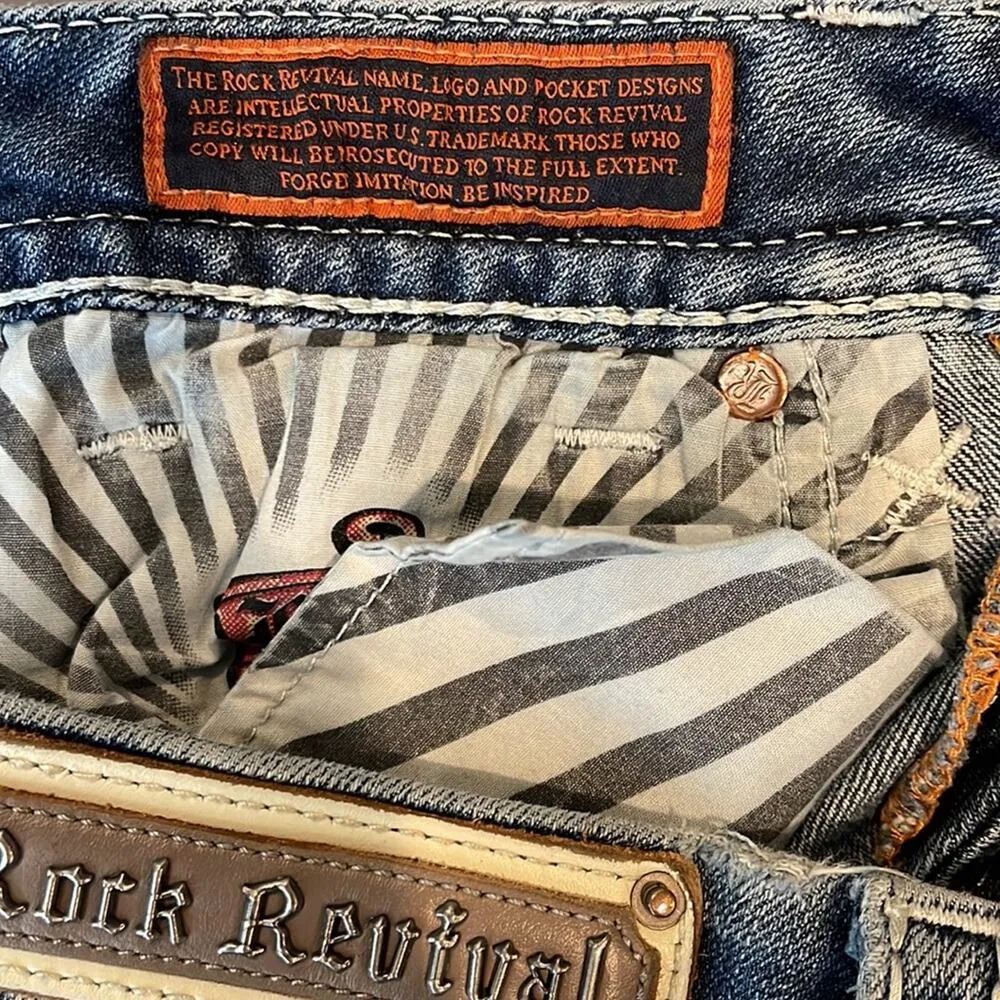 Rock Revival  Coe Boot Cut Jeans Size 28 - Image 8