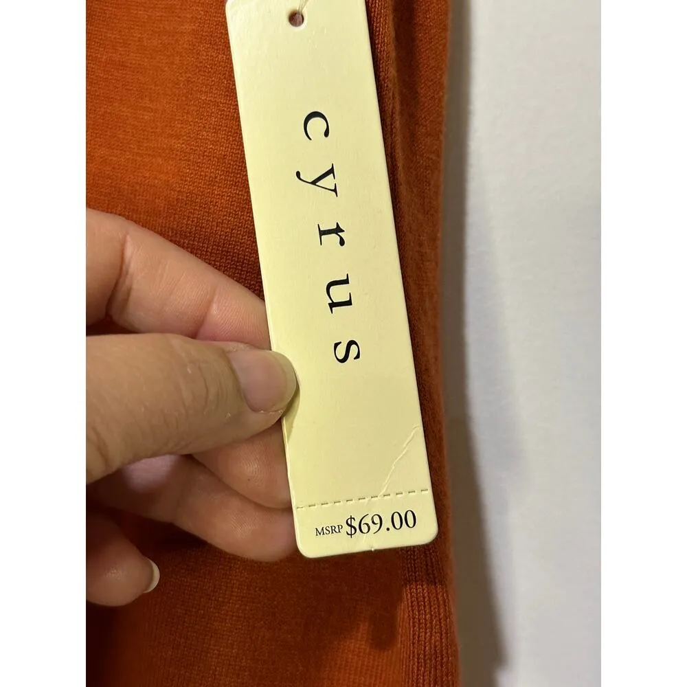 Cyrus Women's Size XS Knit Sweater Vest Firecracker Rust V-Neck New w/ Tags - Image 6