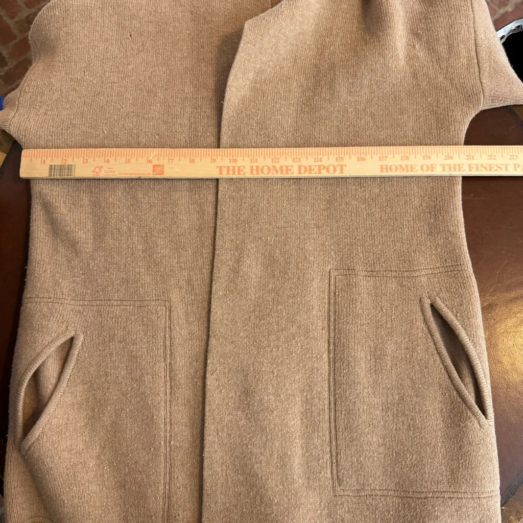 Madewell Rivington Sweater-Coat Heather Saddle timeless neutral minimalist - Image 10