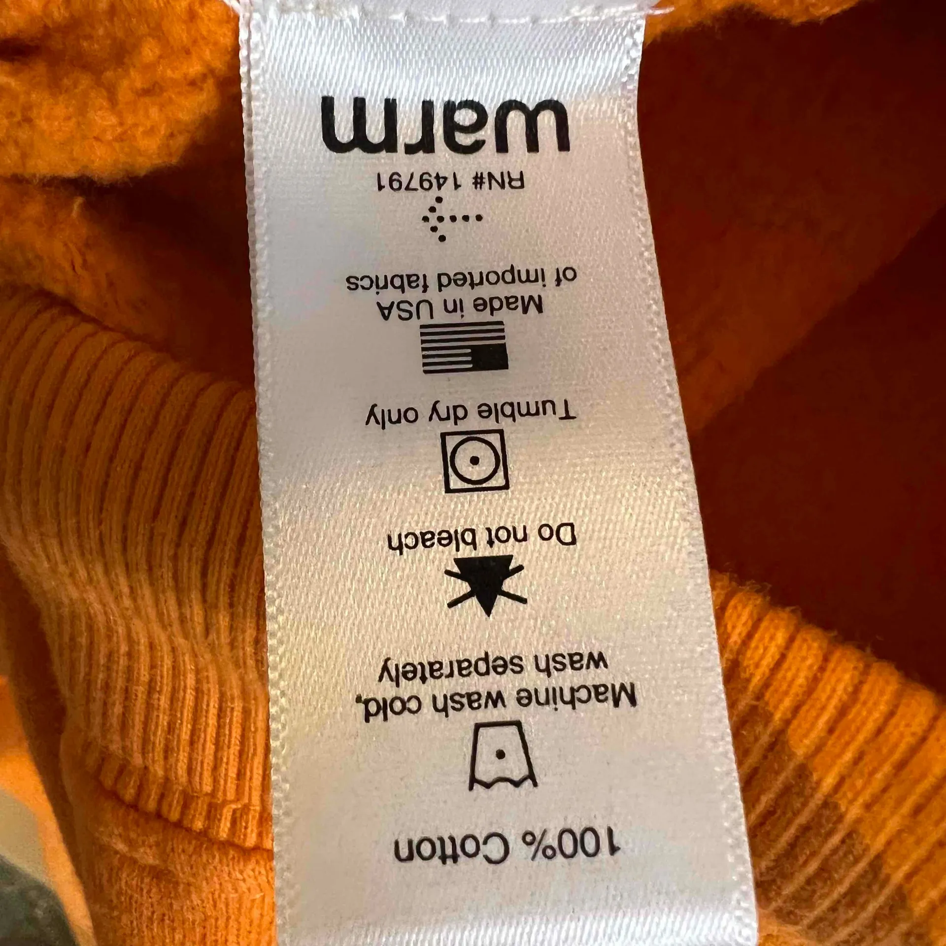 Warm Fun Orange Aloha Drawstring Sweatpants Cotton Fleece Relaxed Extra Small‎ Size XS - Image 6