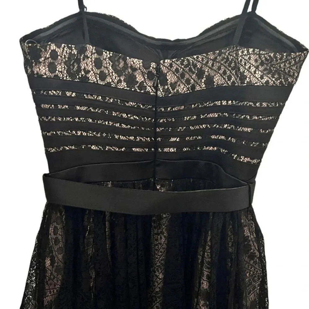 Aidan Maddox Black Strapless Lace Dress Size 0 - Image 9