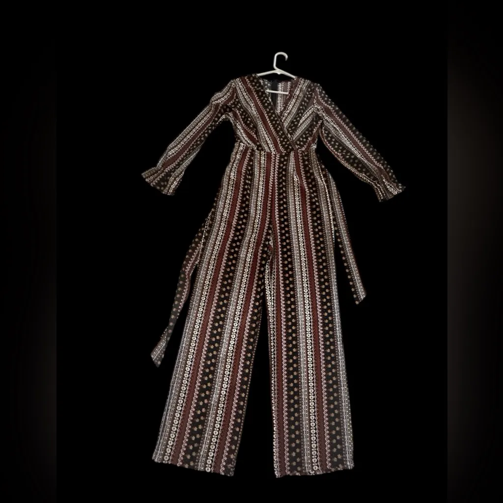 Elegant Black and Brown Jumpsuit - Image 4