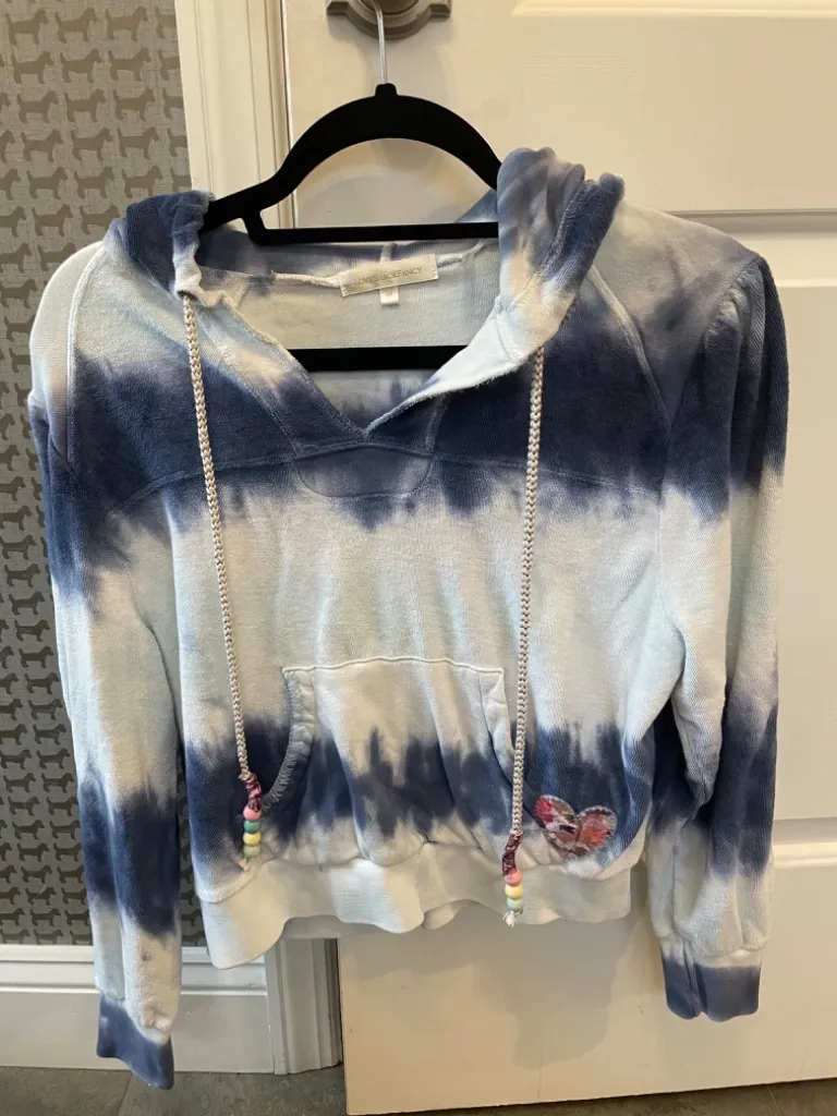 LOVESHACKFANCY KIRBY TIE DYE FRENCH COTTON TERRY HOODIE XS! - Image 7
