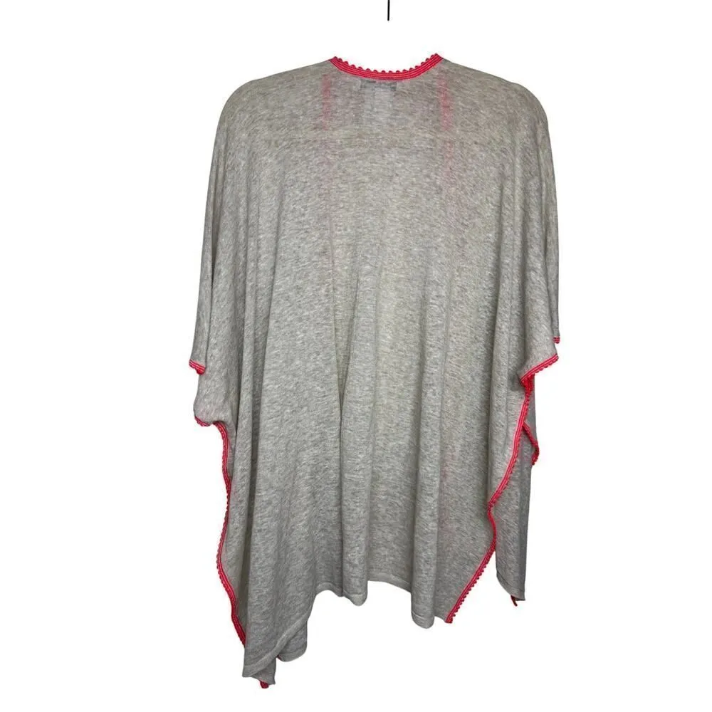 White + Warren Pico Poncho Top O/S Pink Size undefined - Image 5