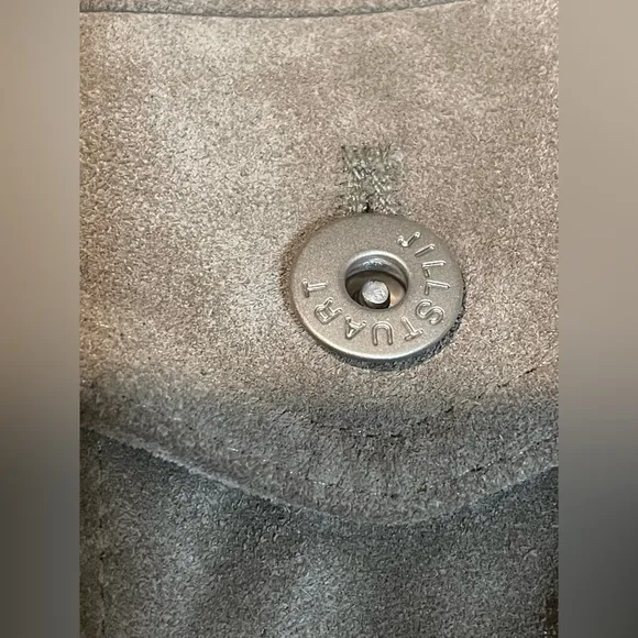 Jill Stuart Italy Genuine Leather Suede‎ Trucker Jacket size small - Image 5