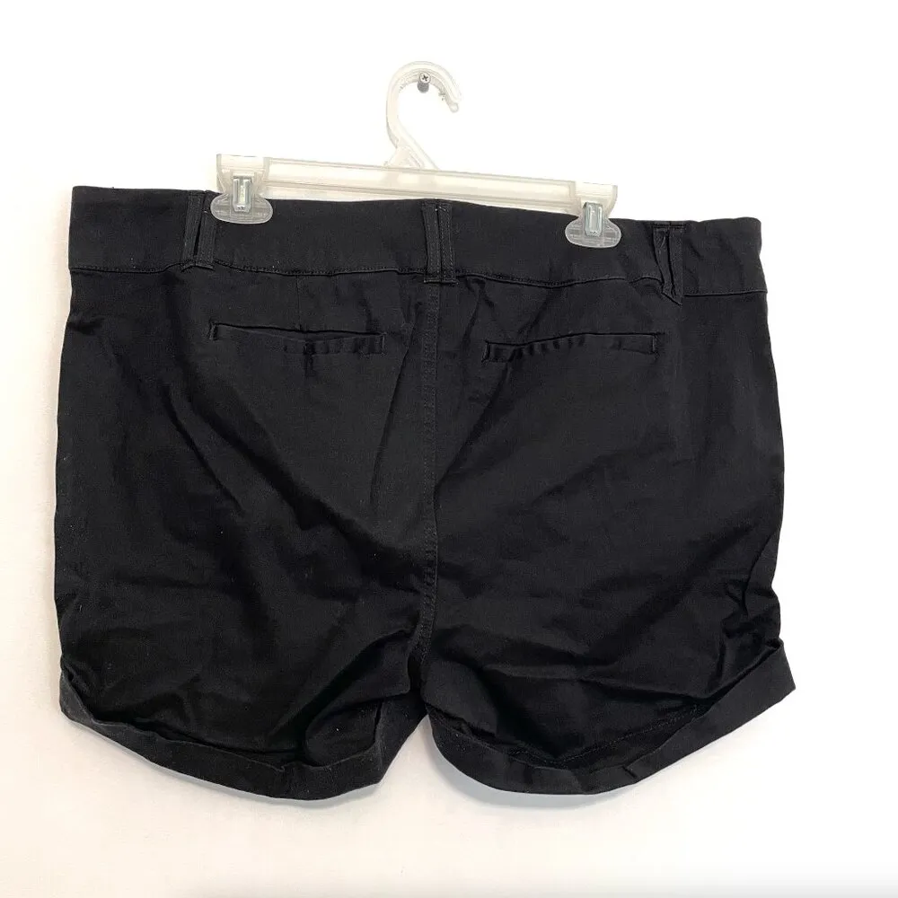 TORRID Plus Size 5 Inch Stretch Sateen Mid Rise Belted Short Black 20 - NO BELT - Image 11