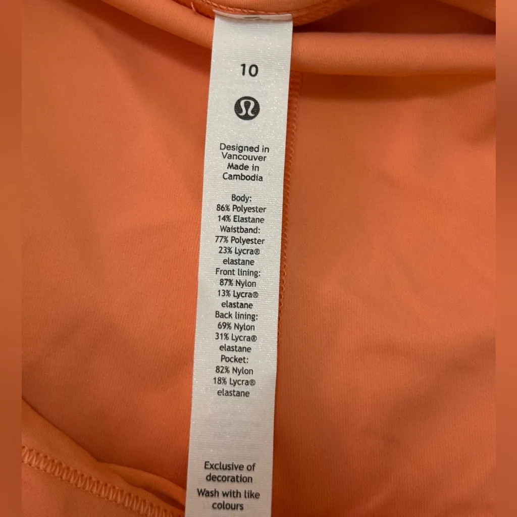 Lululemon Athletica Pace Rival mid-rise skirt in warm coral women’s size 10 - Image 6