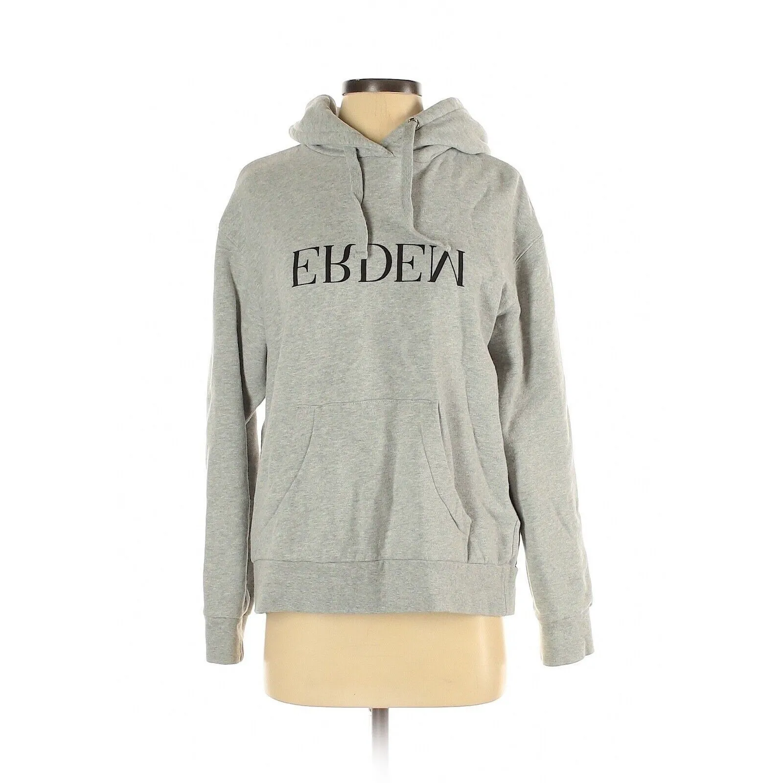 2017 ERDEM x H&M Grey Hoodie Logo Pull Over Athleisure Sweatshirt - Image 2