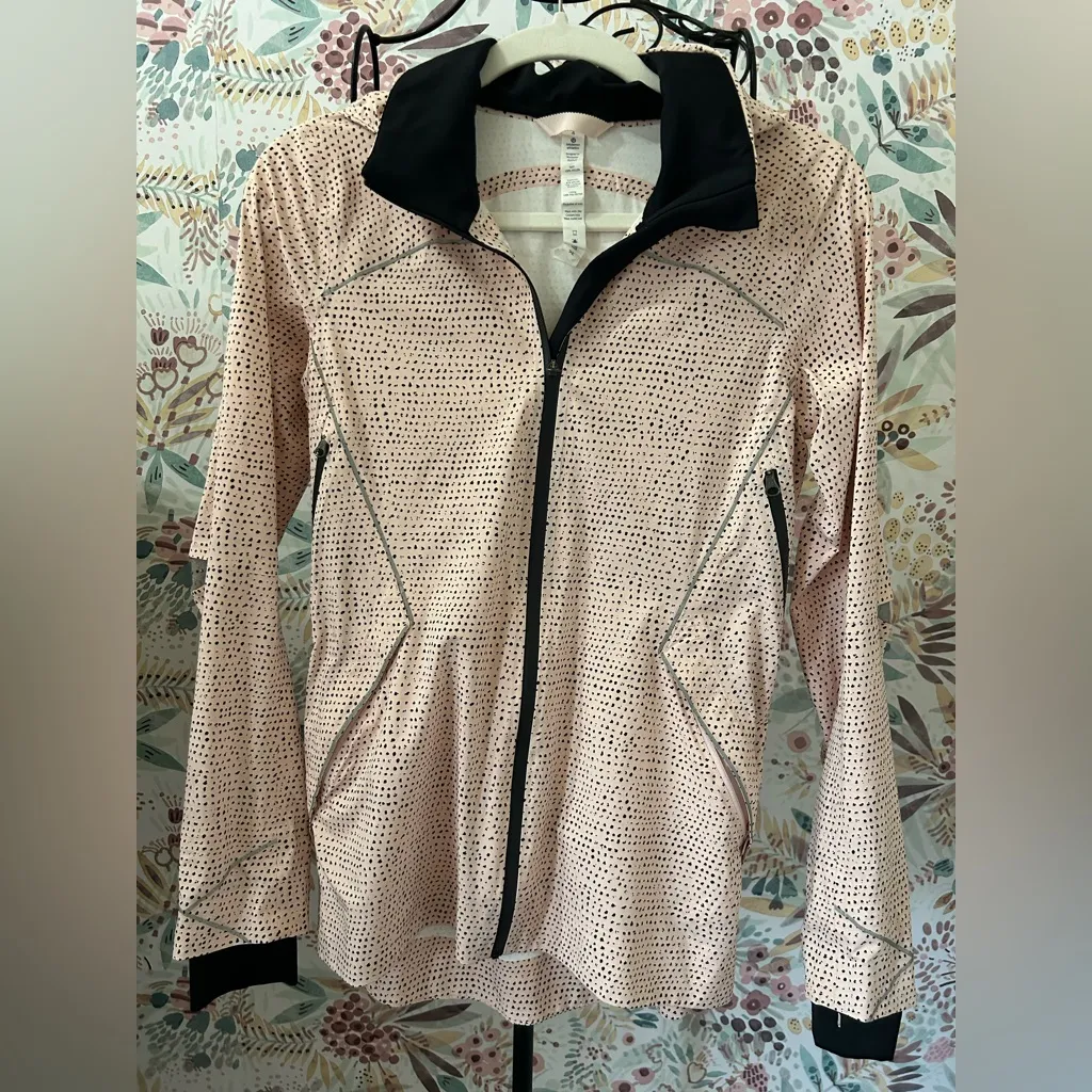 Lululemon Runaway Windbreaker Jacket Reflective Pink Black Speckle Size 4 Small - Image 5