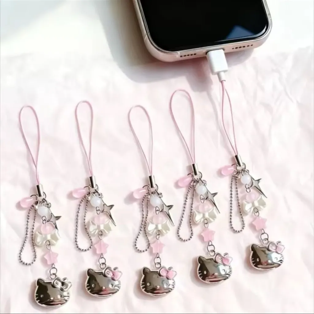 Hello Kitty Cell Phone Rope Chain, Keychain - Great for Gifts    ~NEW~ - Image 9