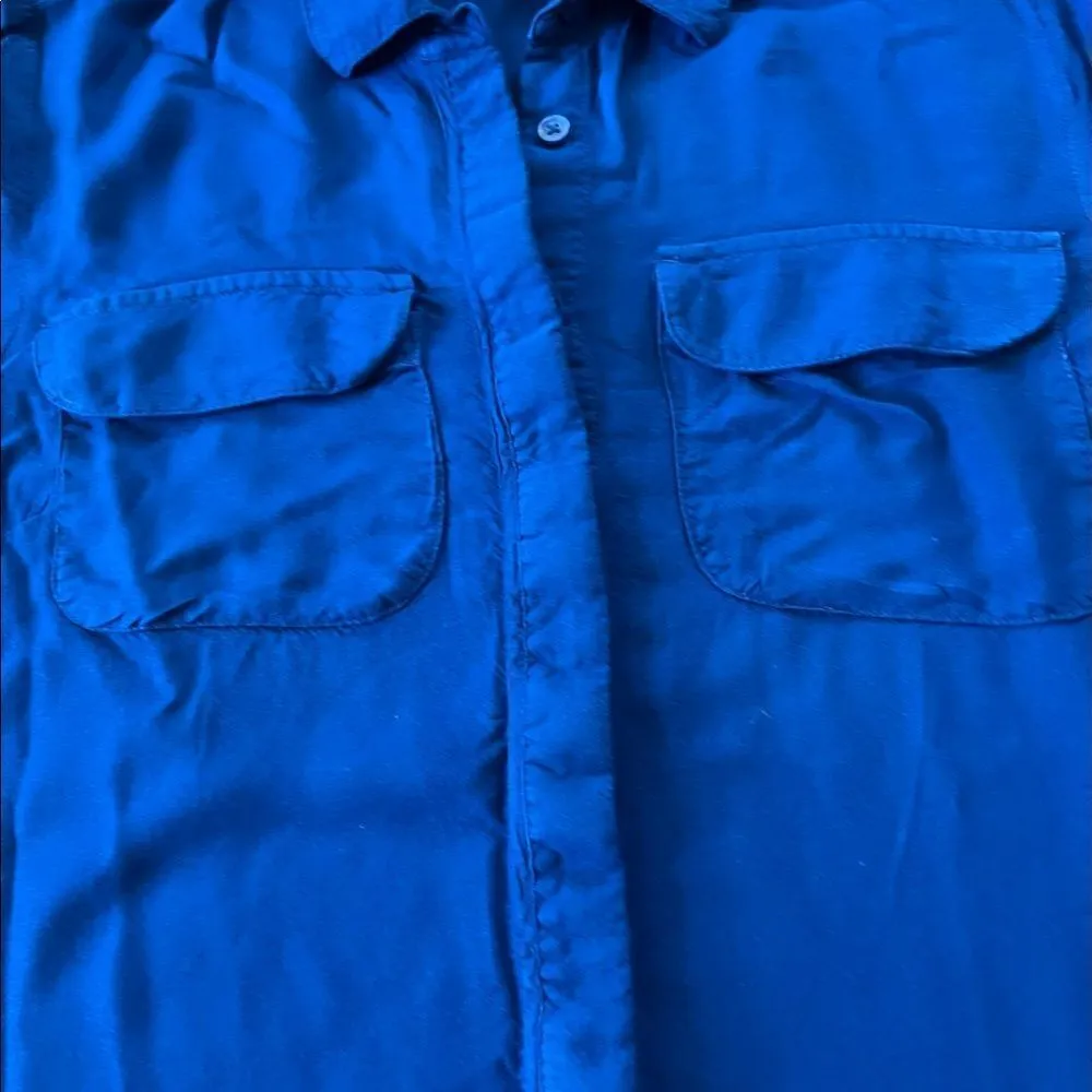 Tommy Hilfiger Royal Blue Long Sleeve Button Down Shirt Small - Image 4