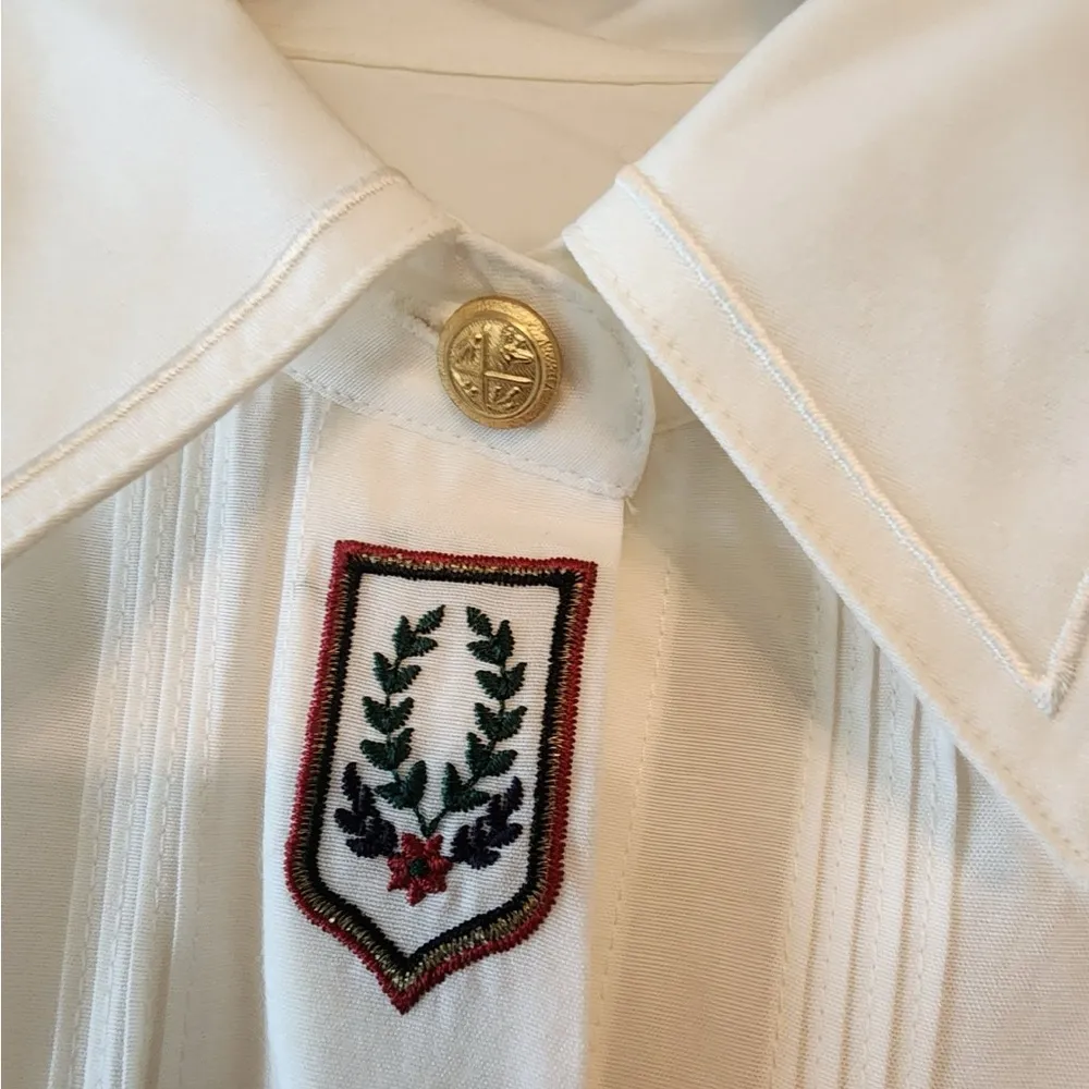 Pendleton Button Down Collard Dress Shirt Blouse Womens SZ 10 p Off White - Image 3