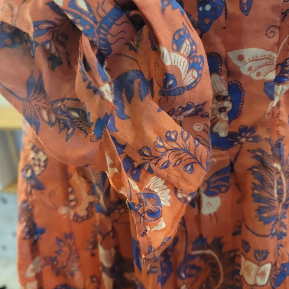 Anthropologie Maeve Pink Pinktuck Abella Longsleeve Popover Blouse 4 - Image 8