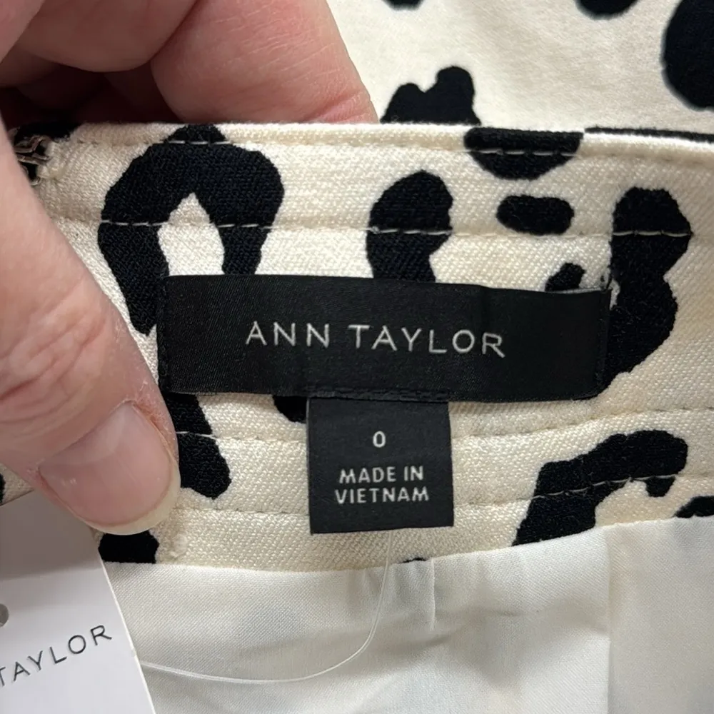 Ann Taylor NWT Cream Leopard Cheetah Animal Print High Waist Pencil Skirt Size 0 - Image 5