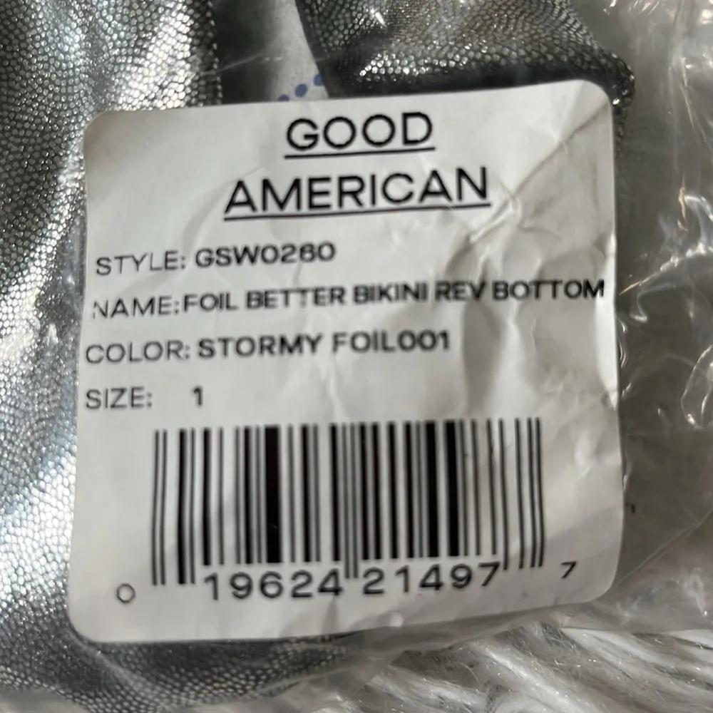 New Good American Foil better reversible bikini bottom in stormy foil size Small - Image 5